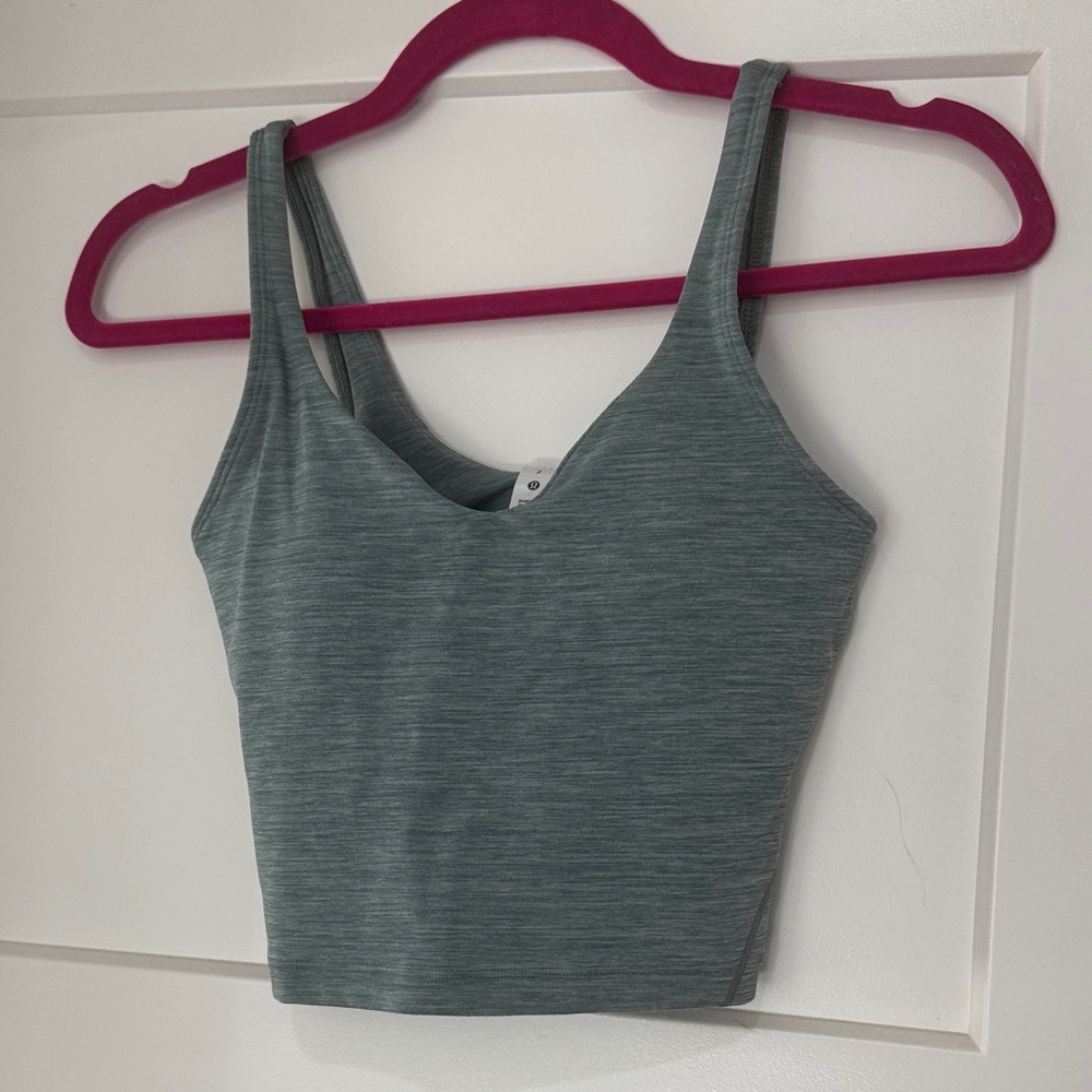 Lululemon Heather Green crop Tank Top